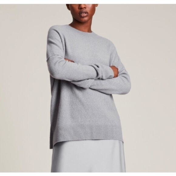 Allsaints Sweater Womens Medium NEW Gray Wool Yak Oversized Slouchy Designer - Picture 1 of 14